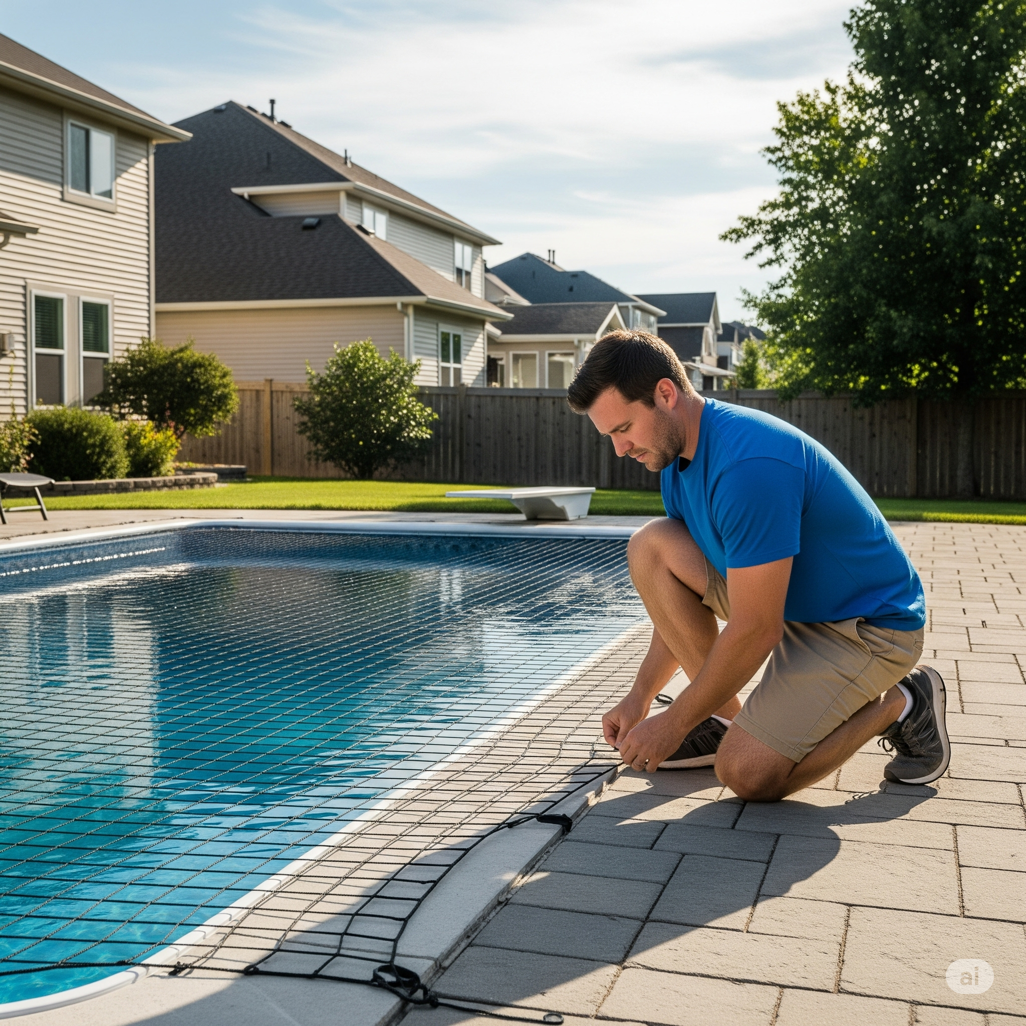Proteção para piscinas
